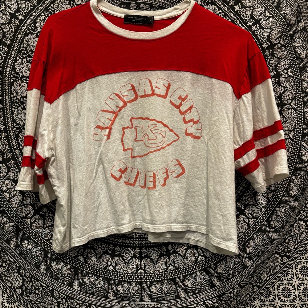Kansas City Chiefs Red and White T-Shirt